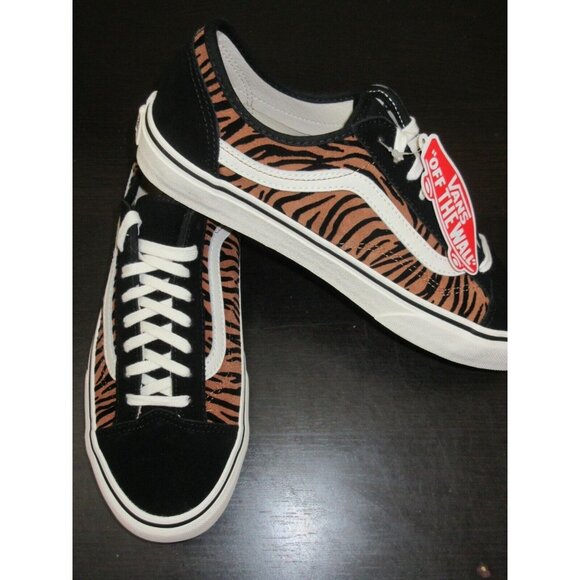 Vans Women's Style 36 Decon Sf Animal Stripes shoes Black Marshmallow Sizes NWT - Picture 4 of 5